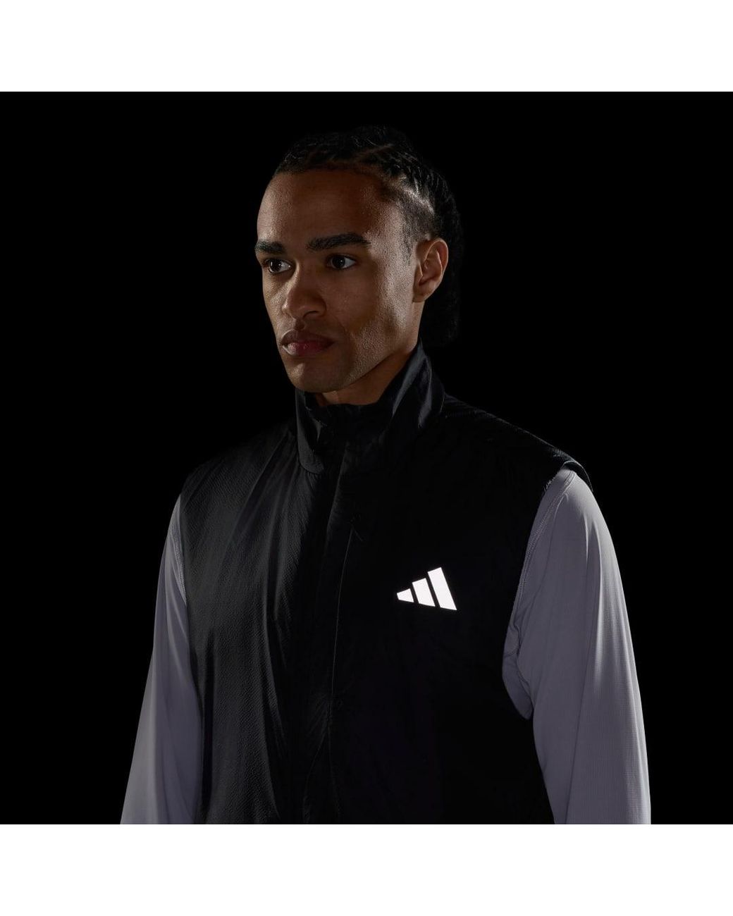 Adidas Black Adi365 Running Warm Vest for men