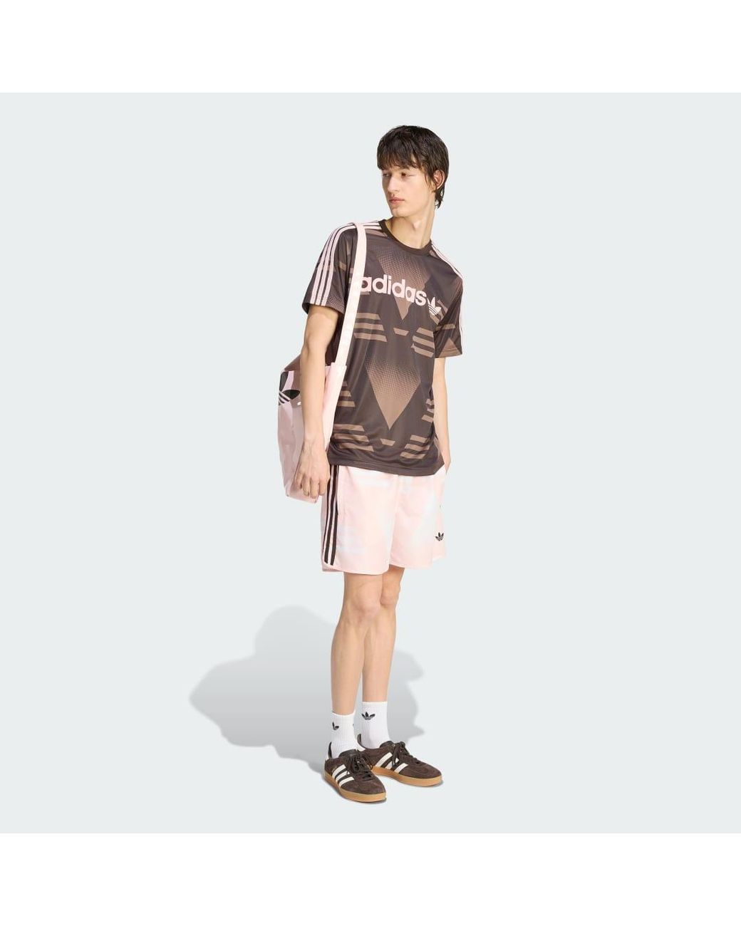 Adidas Originals Brown Loose Sponsored Jersey for men