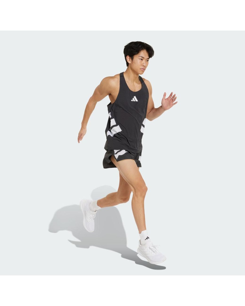 Adidas Black Adizero Road To Records Split Shorts for men