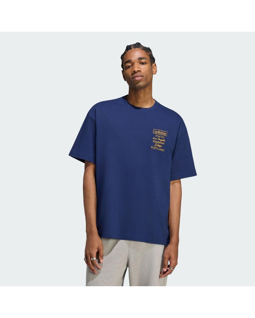 Adidas Blue Golden Cities T-Shirt for men
