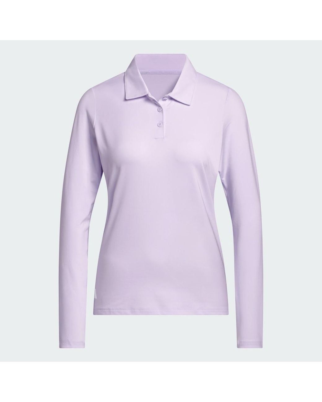 Adidas Purple Performance Long Sleeve Polo Shirt