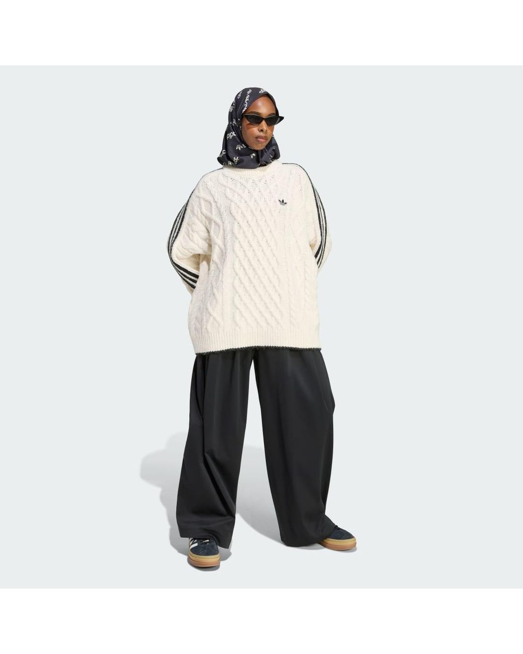 Adidas Natural Cableknit Sweater