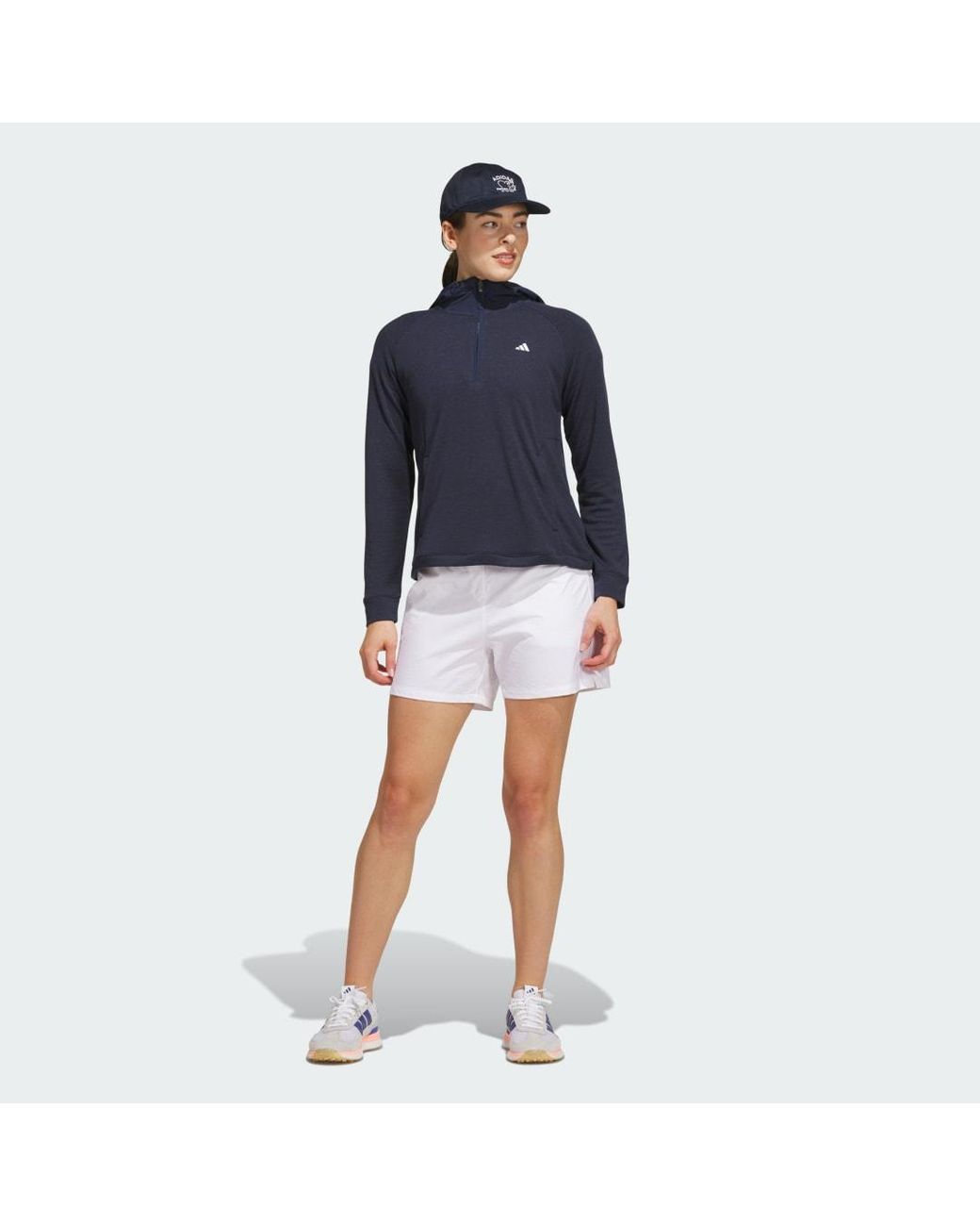Adidas Blue Ultimate365+ Course Control Hybrid Quarter-Zip Hooded Jacket