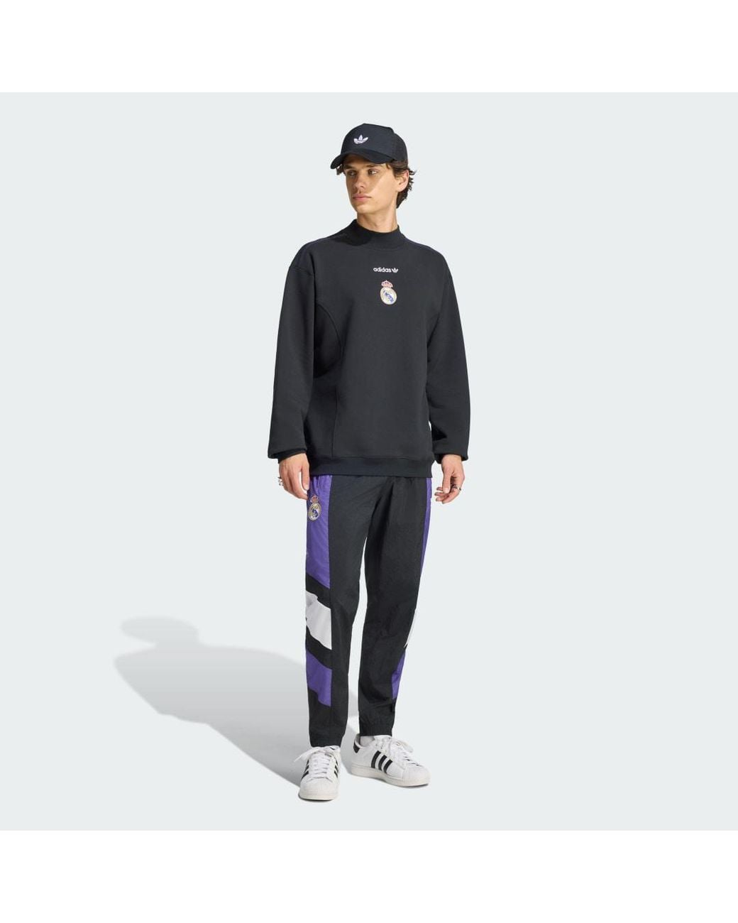 Adidas Black Real Madrid Eqt Sweatshirt for men