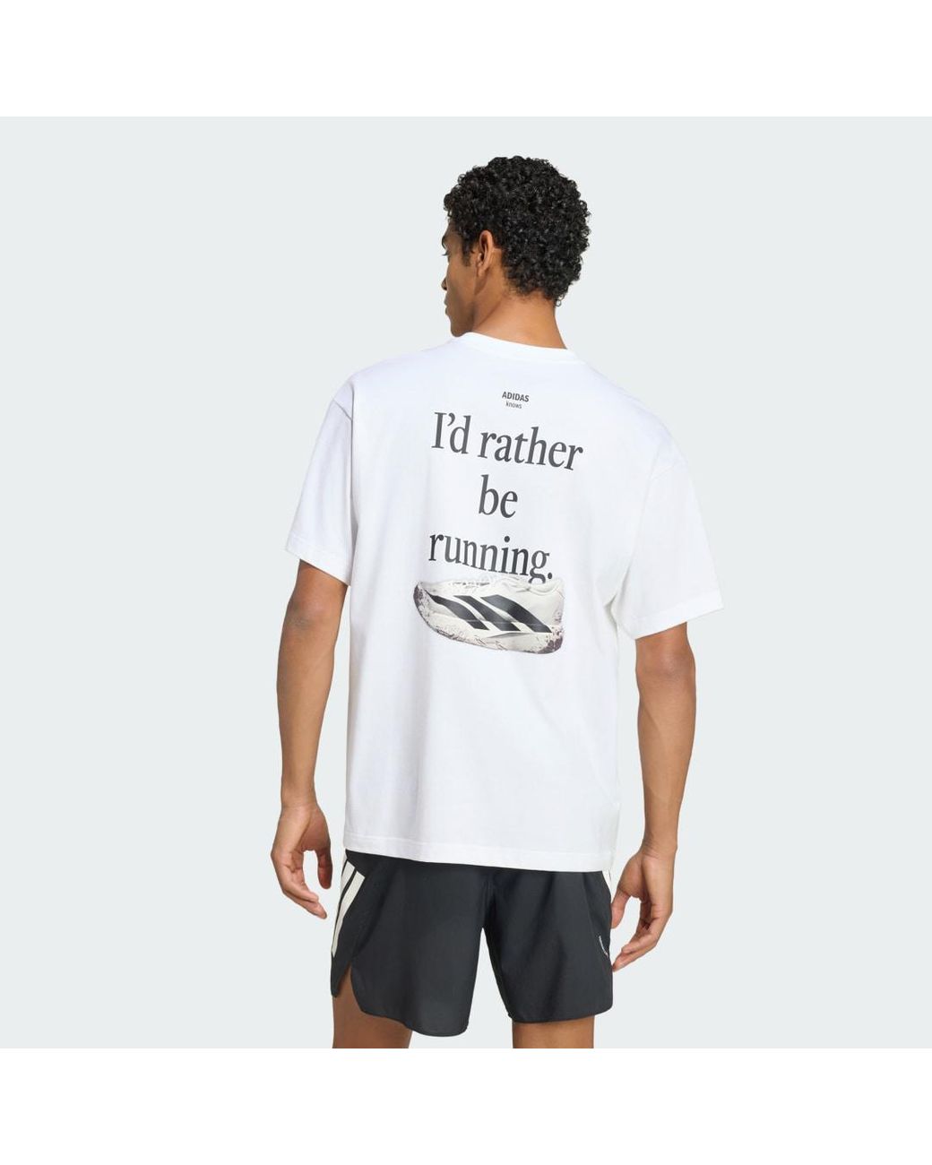 Adidas White Running Category Graphic T-Shirt