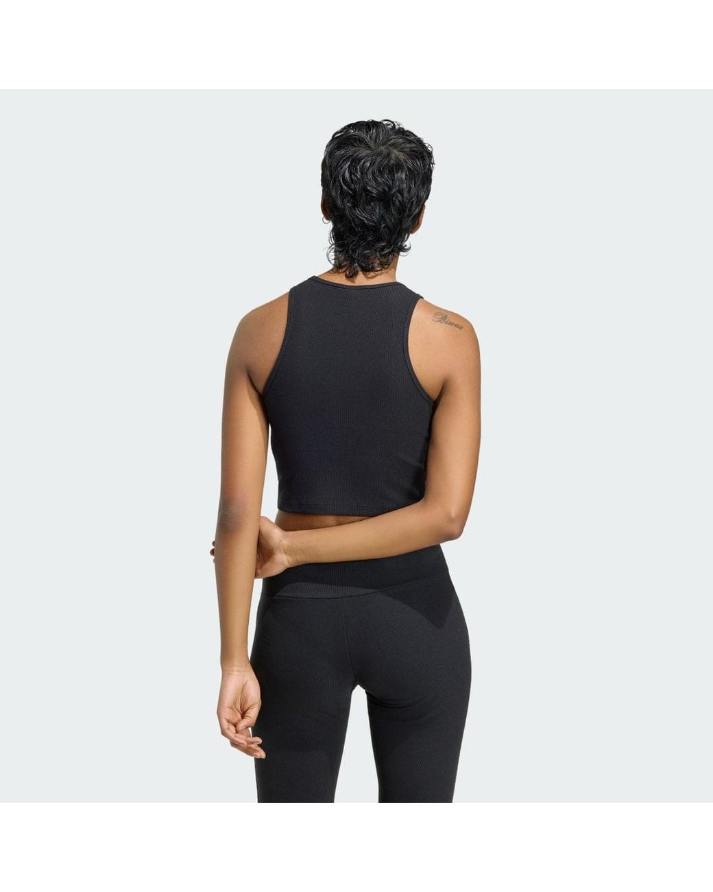 Adidas Blue Essentials Rib Tank Top