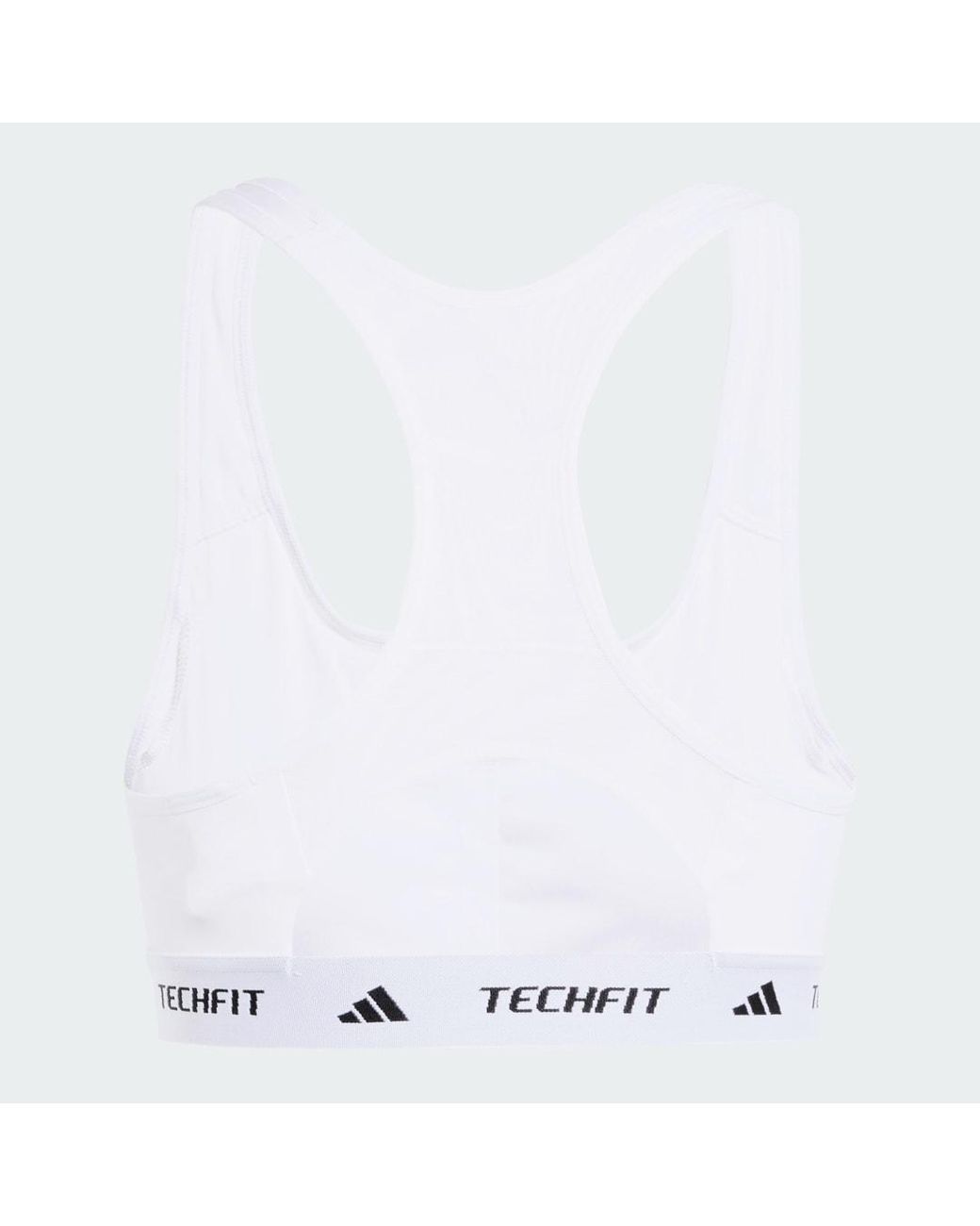 Adidas White Techfit Bra