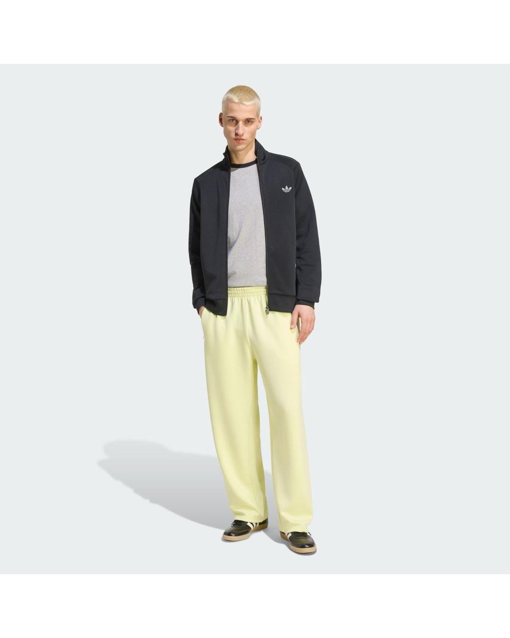 Adidas Black Trefoil Track Tops for men