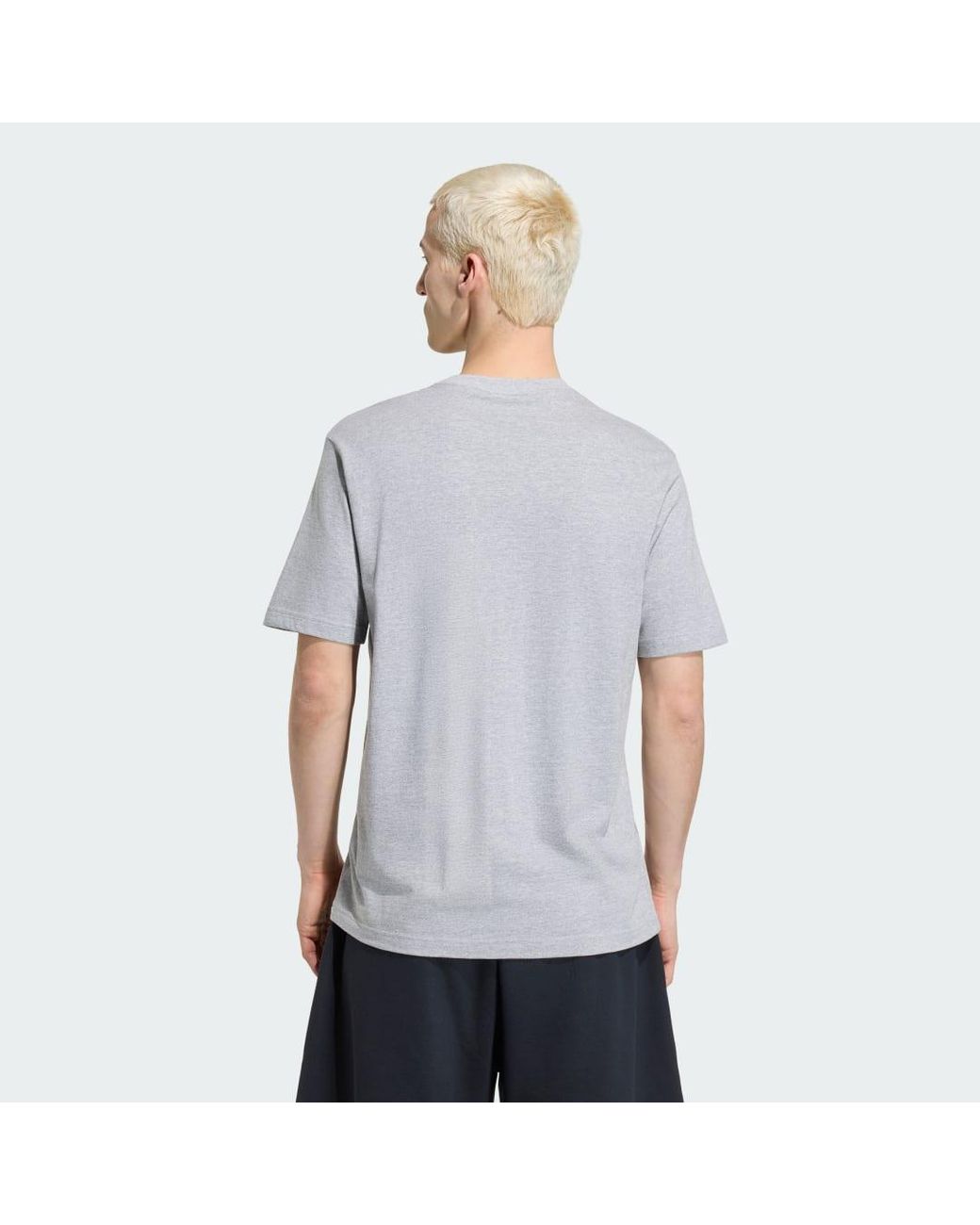 Adidas Gray Trefoil Essentials T-Shirt for men