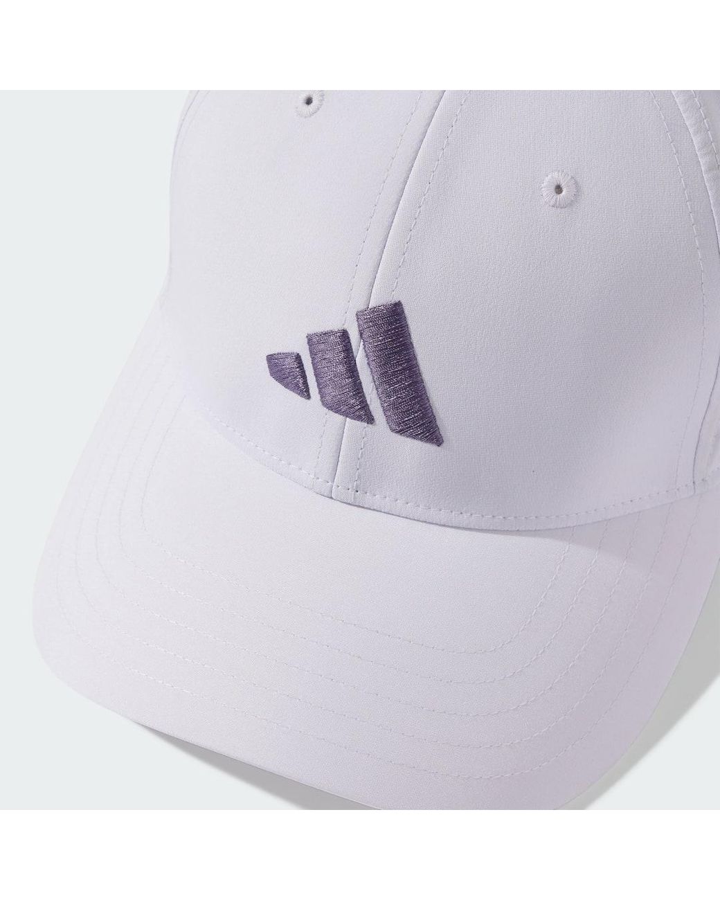 Adidas White New Logo Embroidered Baseball Cap