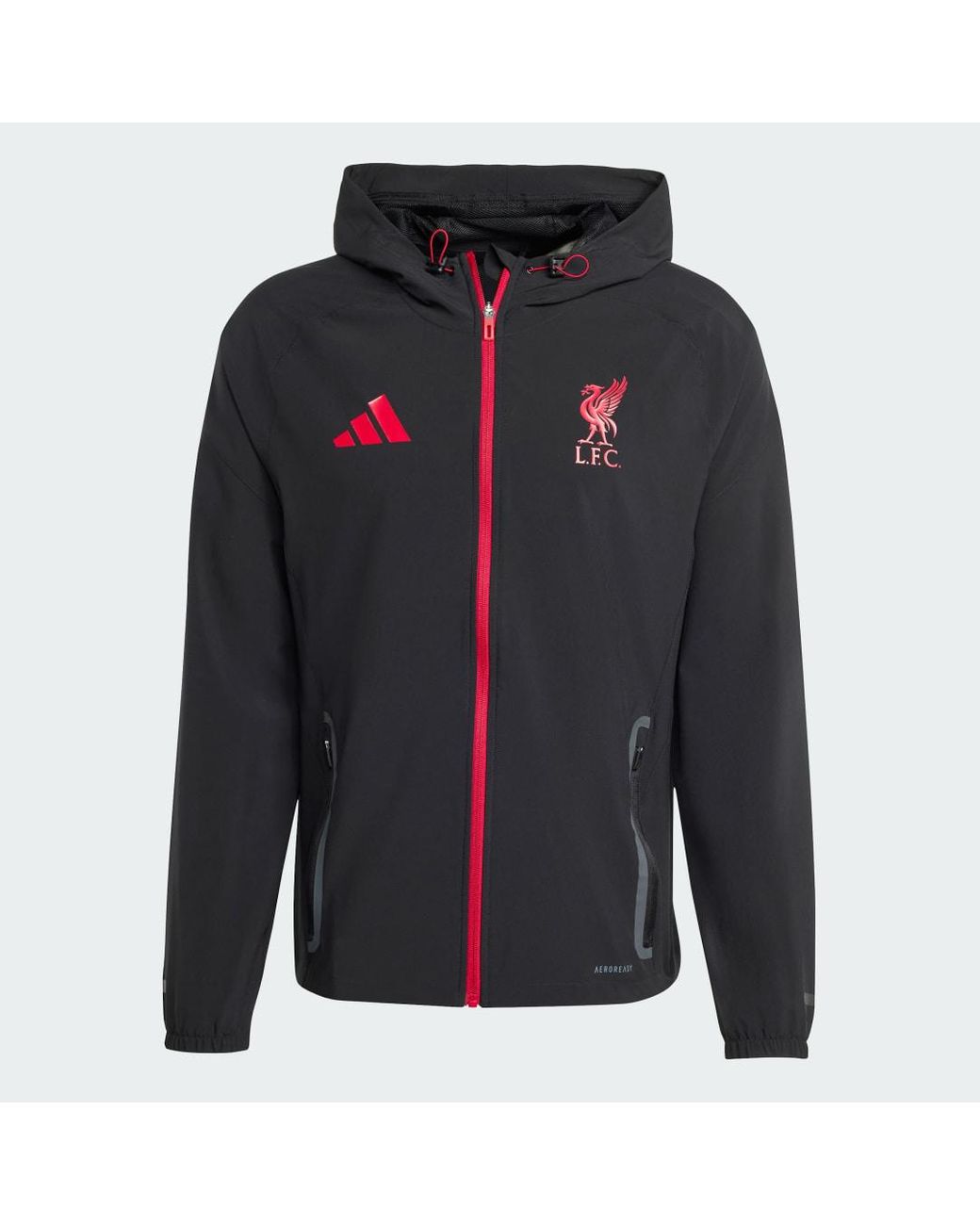 Adidas Black Liverpool Fc Tiro 25 Competition Vis Tech Travel Jacket for men