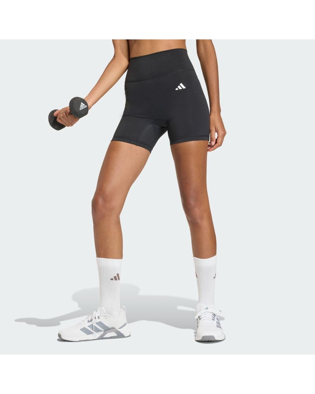 Adidas Blue Optime Essentials Workout Short Leggings