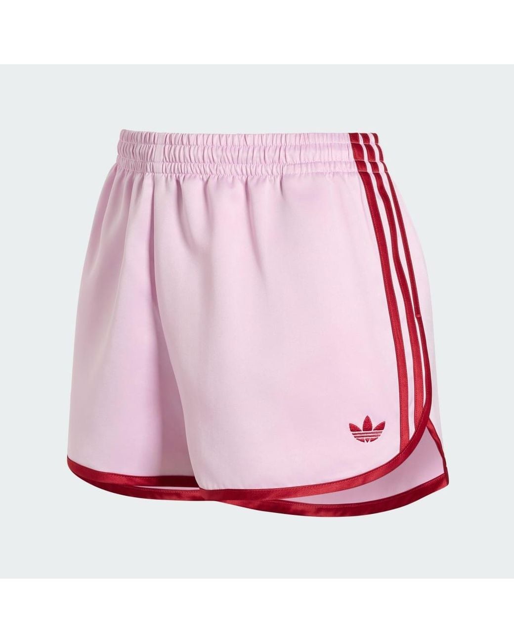 Adidas Red Satin 3S Sprinter Shorts