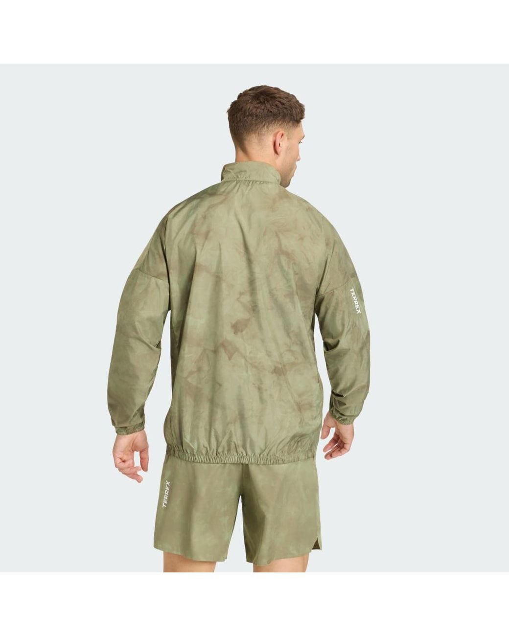 Adidas Green Terrex Multi Spray Dye Clima365 Wind Jacket for men
