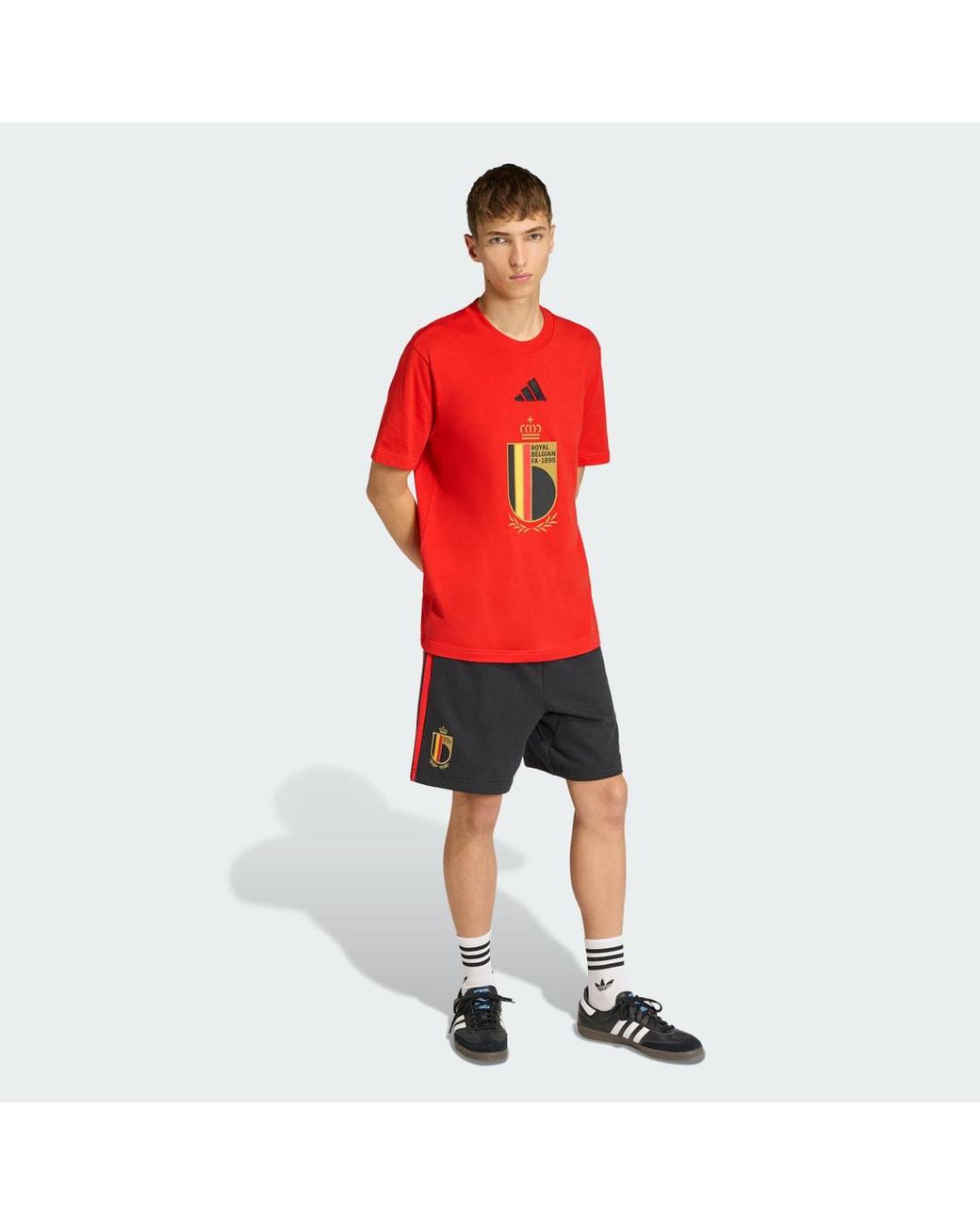 Adidas Originals Red Belgium Dna Graphic T-Shirt for men
