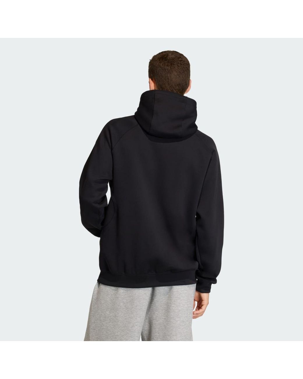 Adidas Black Spacer Cutline Hoodie for men