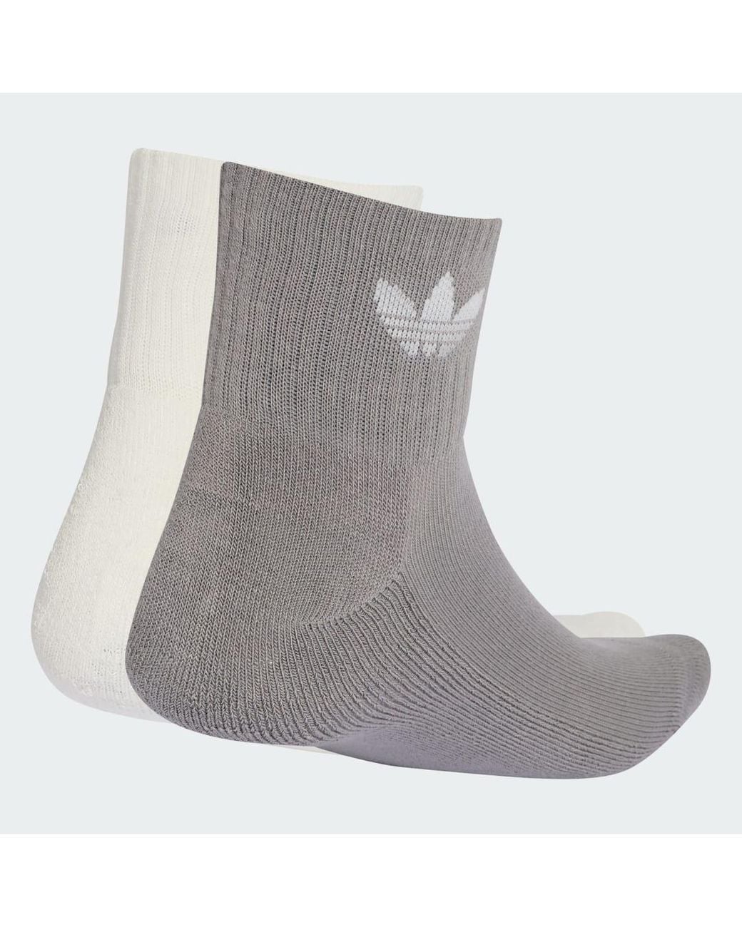 Adidas Gray Mid Ankle Sock 2 Pair Pack