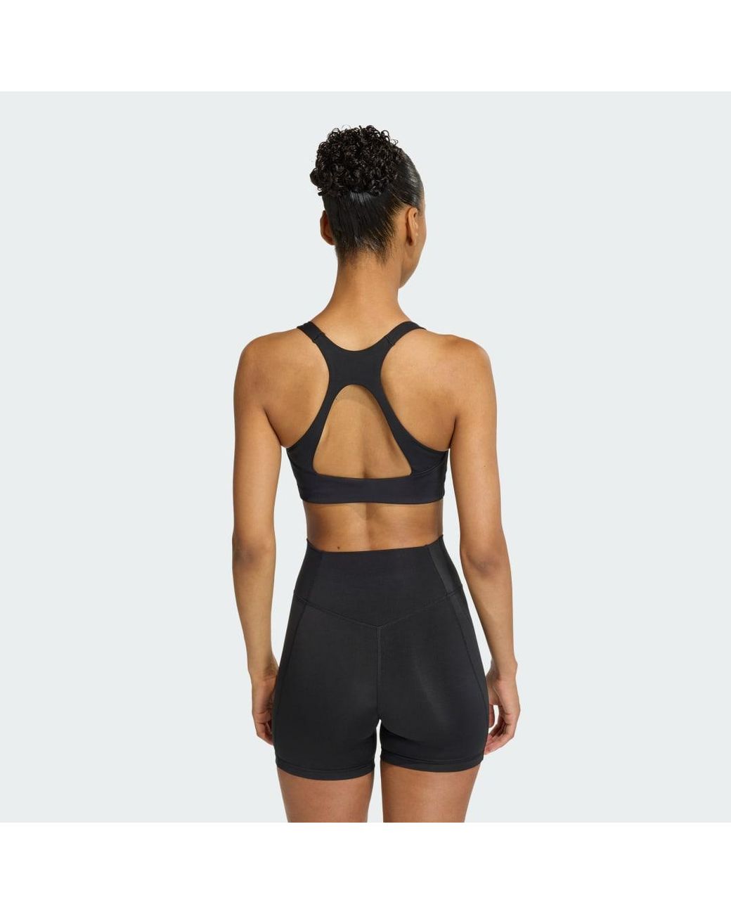 Adidas Blue Optime Workout Medium Support Bra
