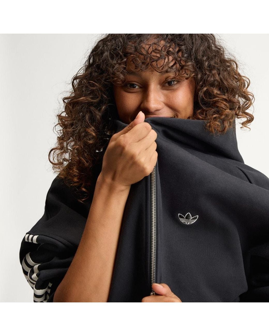 Adidas Pink Adisignature 3 Stripes Full Zip Hoodie