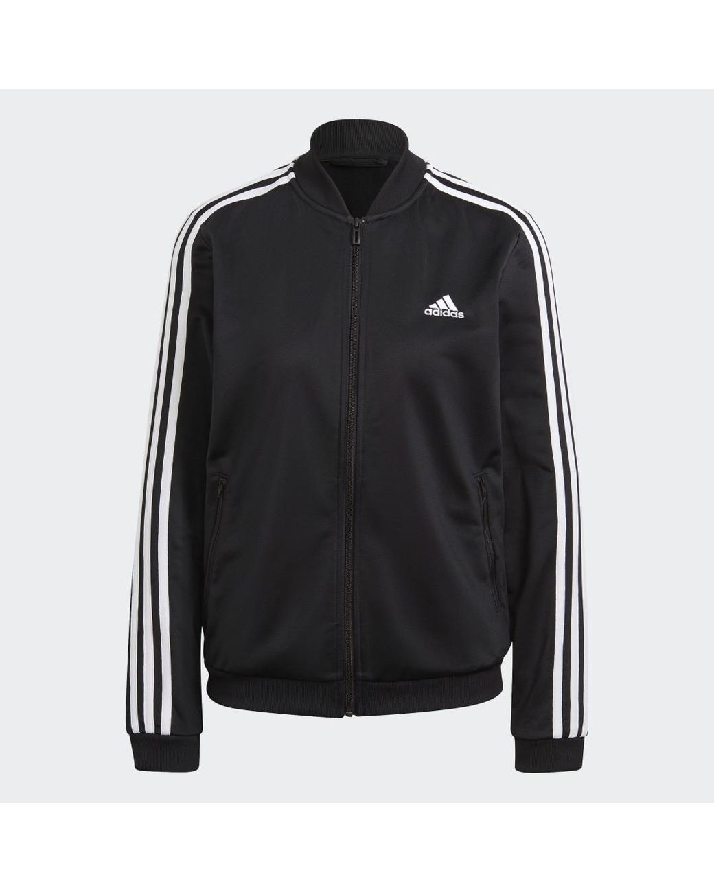 Adidas Black Essentials 3-Stripes Track Suit