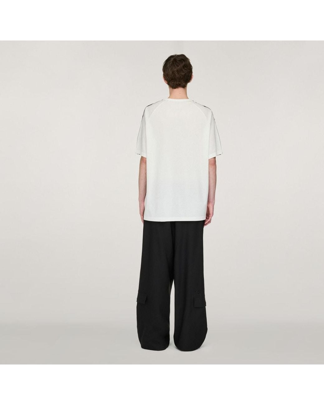 Adidas Gray Y-3 Short Sleeve T-Shirt 3-Stripes