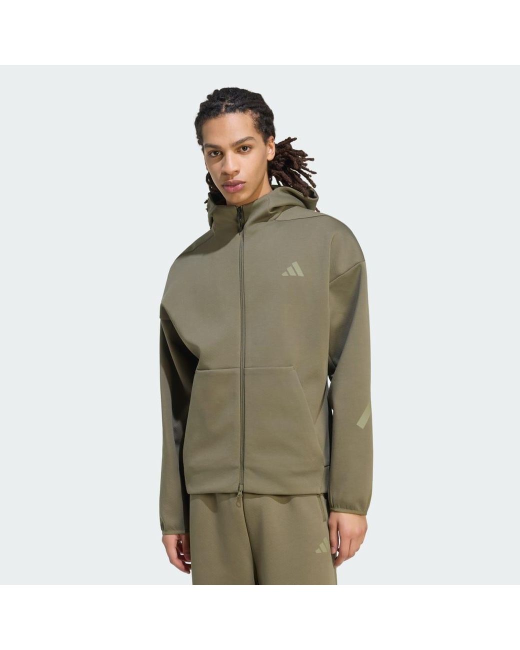 Adidas Green Z.N.E. Full Zip Track Top for men