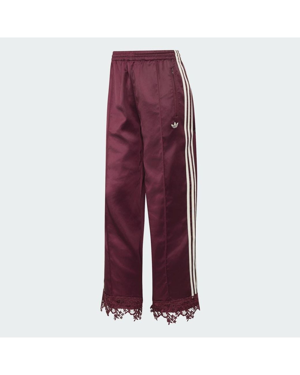 Adidas Red Originals Satin Lace Firebird Track Trousers Loose
