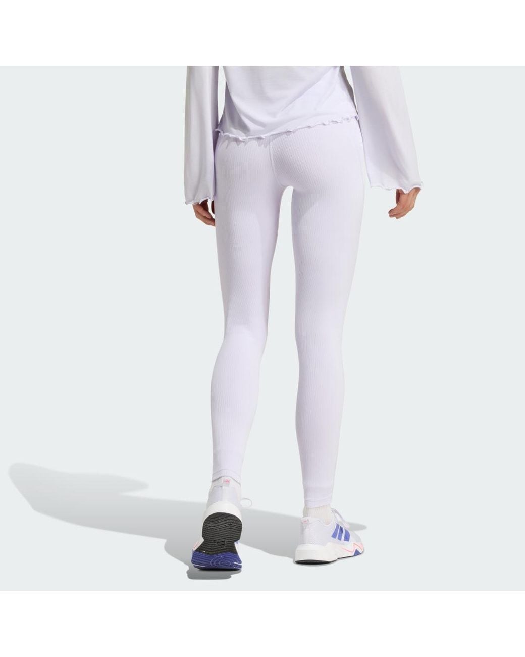 Adidas White All Me Rib Leggings