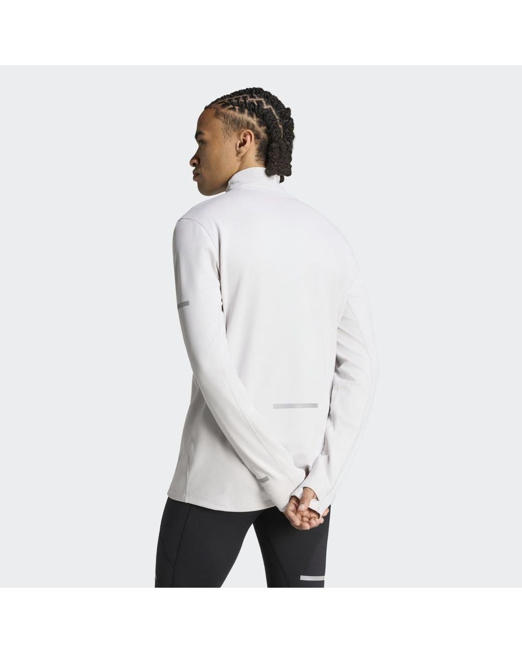 Adidas Gray Adi365 Running Warm Long Sleeve Shirt for men