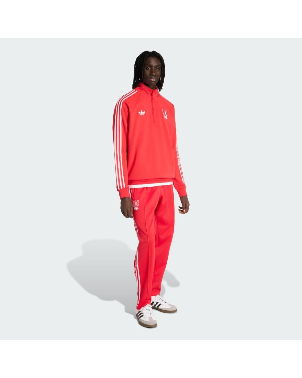Adidas Red Liverpool Fc Originals Half Zip Top for men