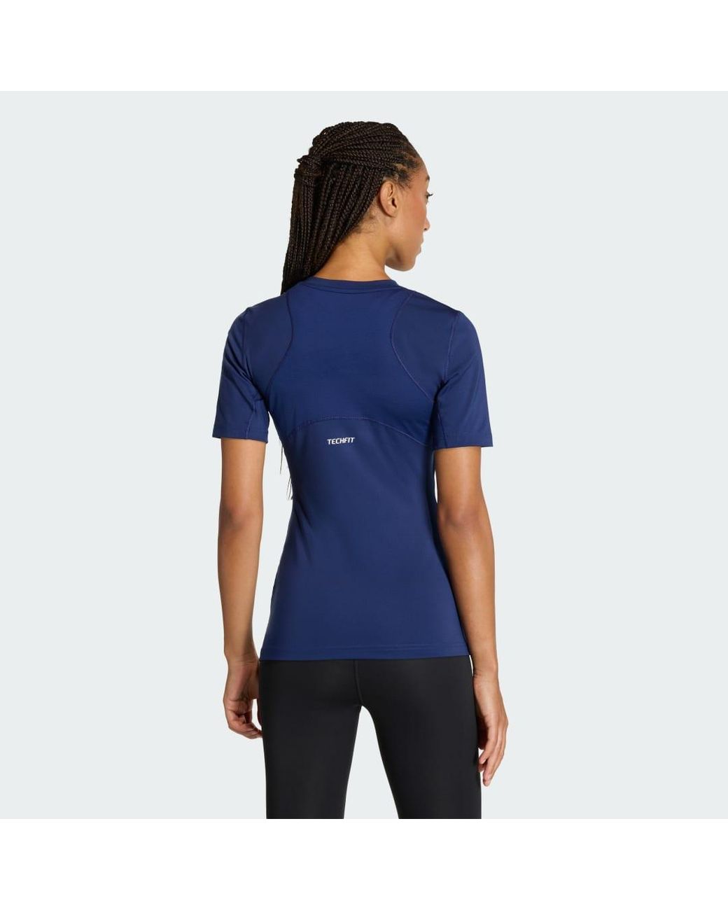 Adidas Blue Techfit Training T-Shirt