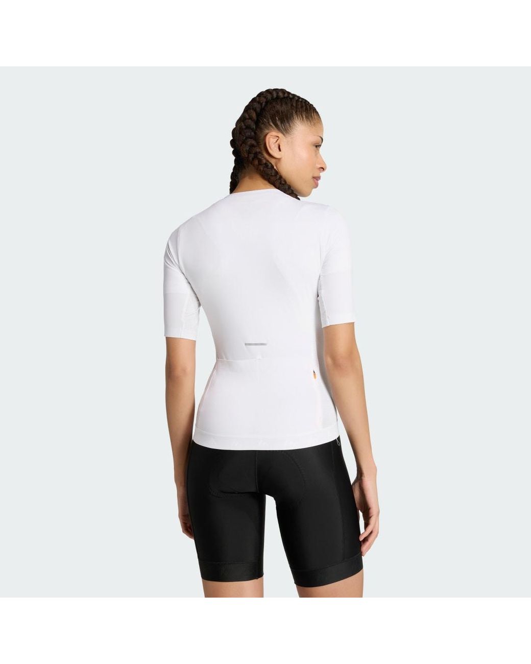 Adidas White Tempo Cycling Jersey