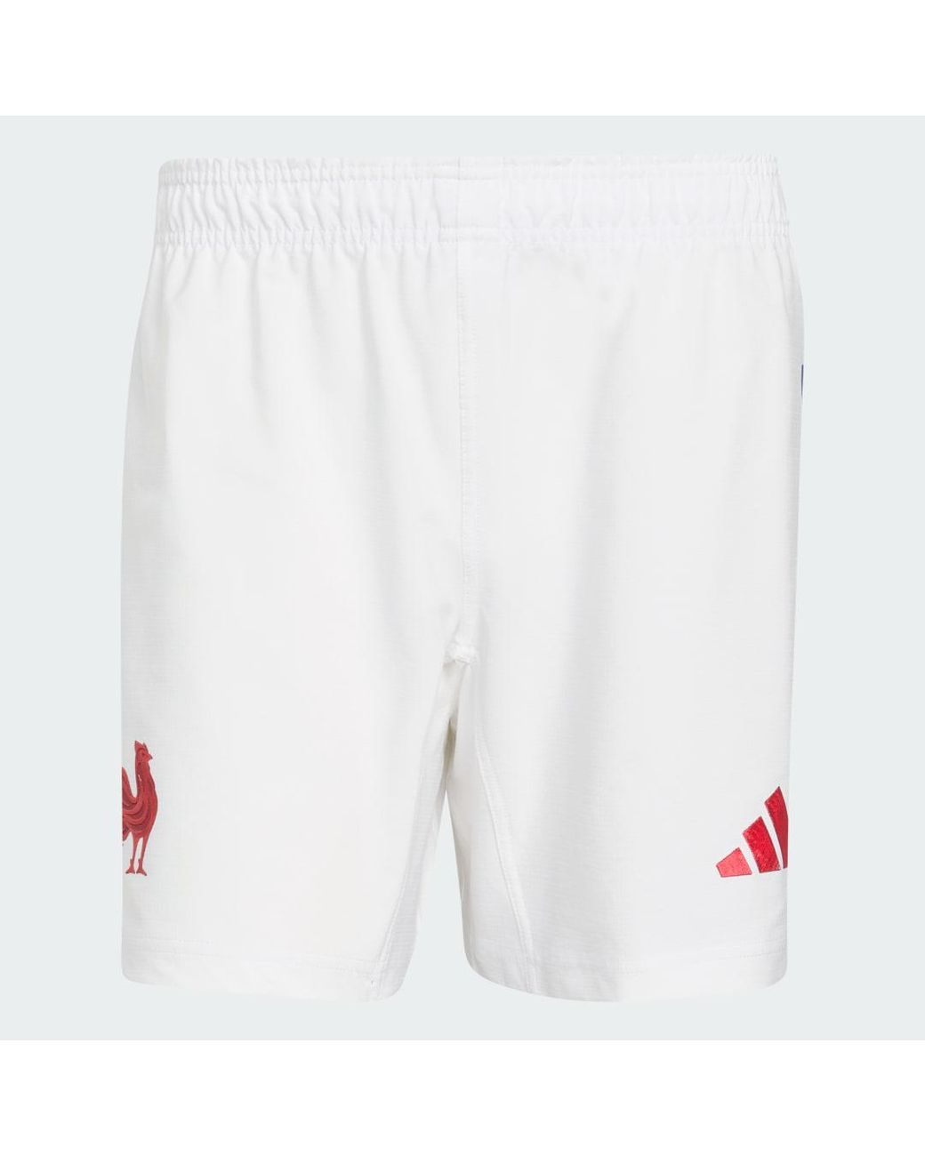 Adidas White France Rugby Replica Playing Short for men