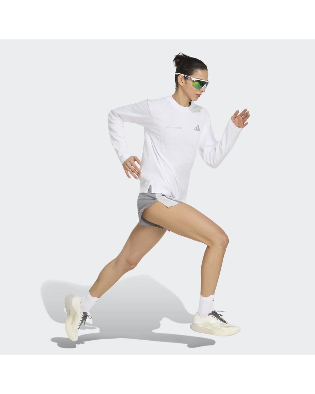 Adidas White Adizero Archive Running Shorts