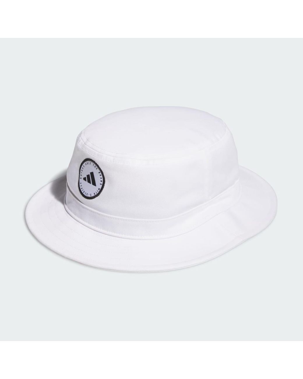 Adidas White Solid Bucket Hat for men