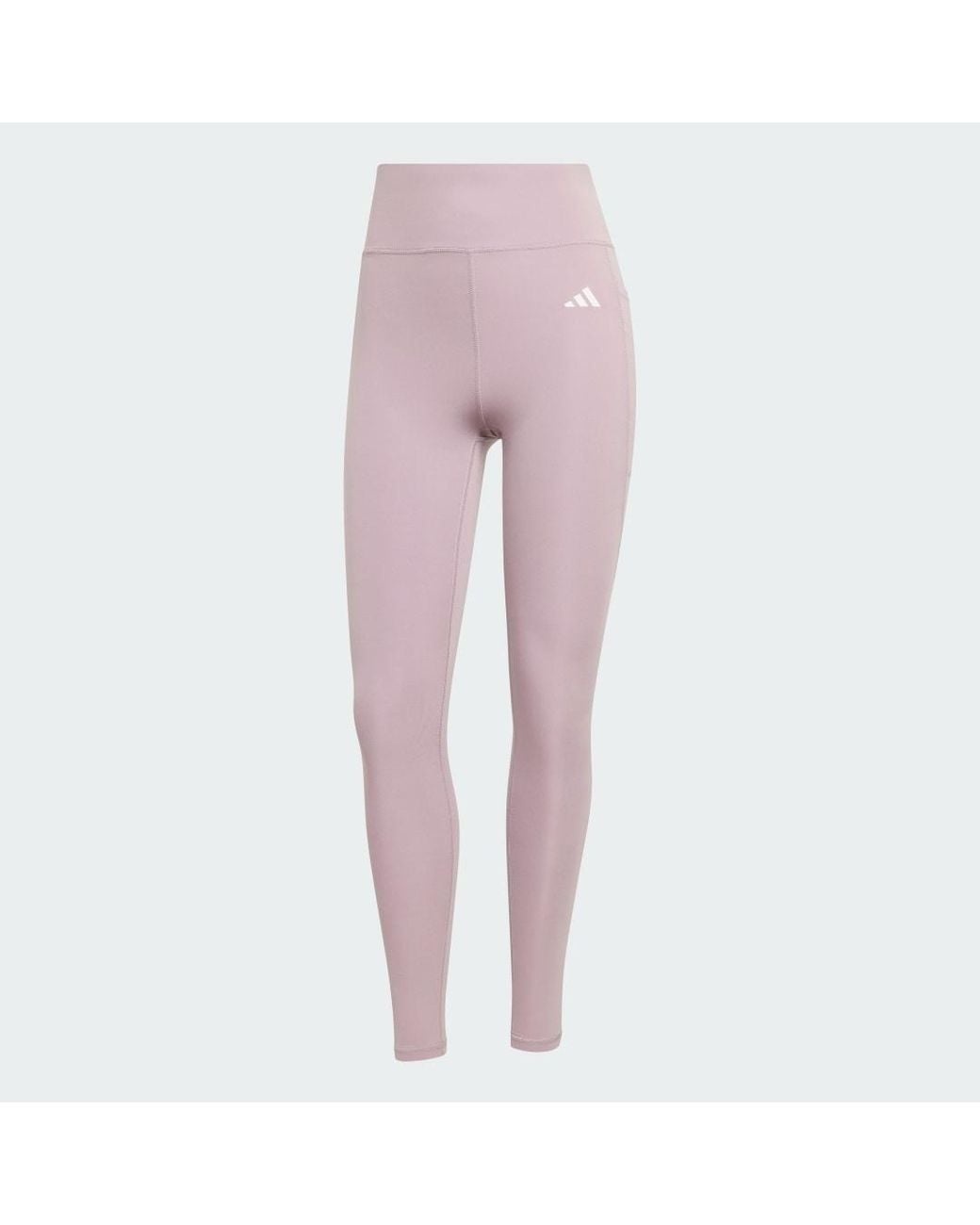 Adidas Pink Optimé Essentials Stash Pocket Full-Length Leggings