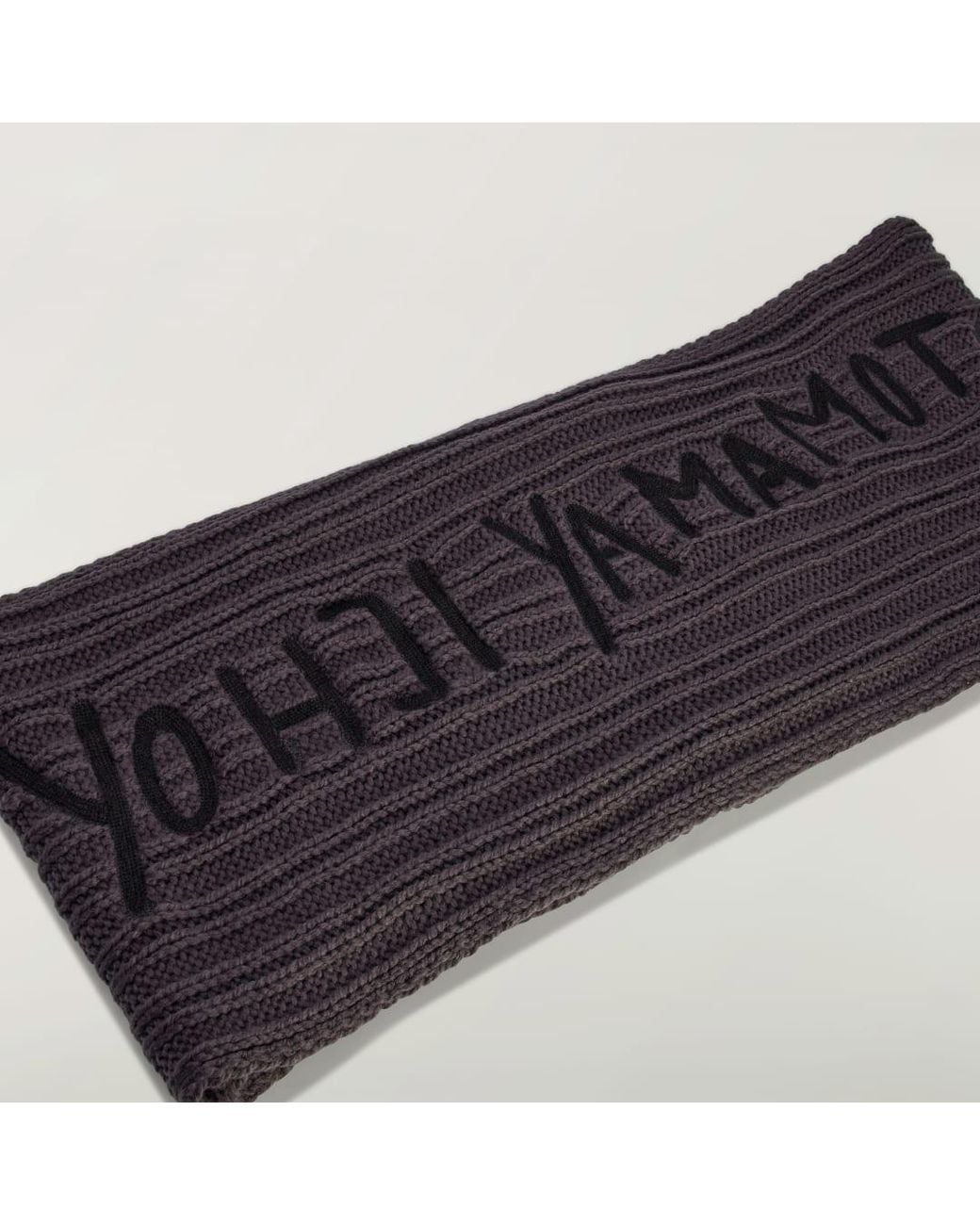 Adidas Blue Y-3 Oversized Chunky Knit Scarf
