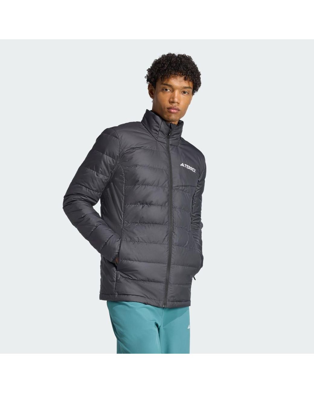 Adidas Gray Terrex Multi Light Down Climawarm Jacket for men