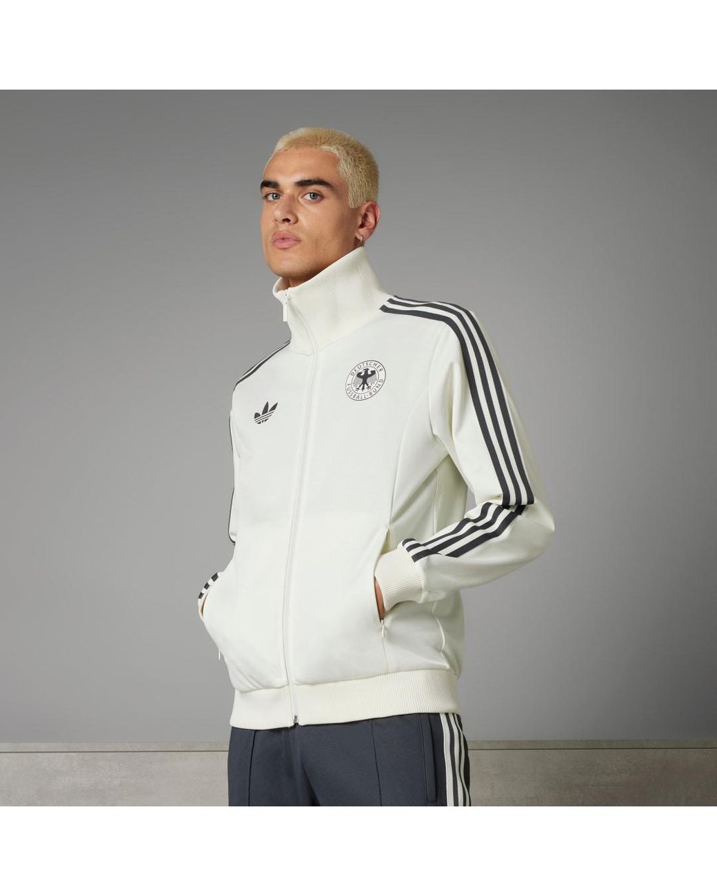 adidas DFB Beckenbauer Originals Jacke in Grau Lyst DE