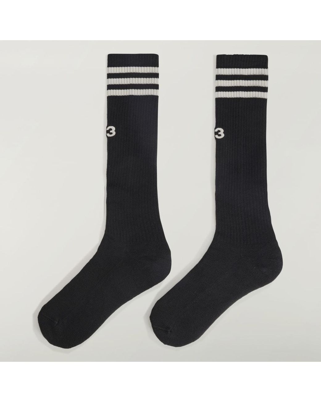 Adidas Black Y-3 Stripes High Socks