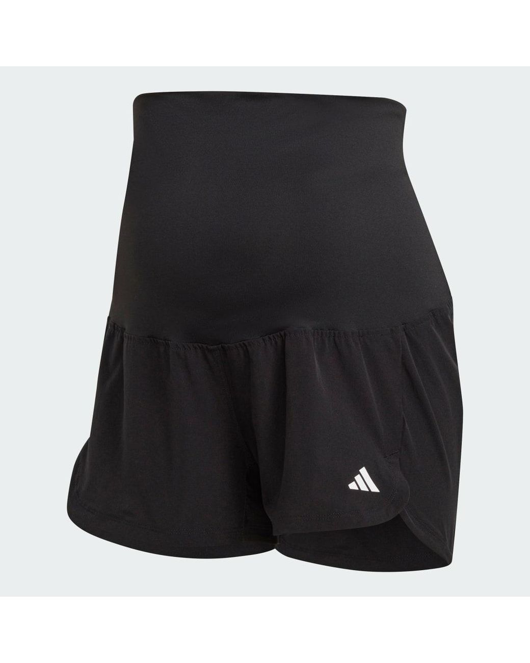 Adidas Blue Pacer Woven Stretch Training Maternity Shorts