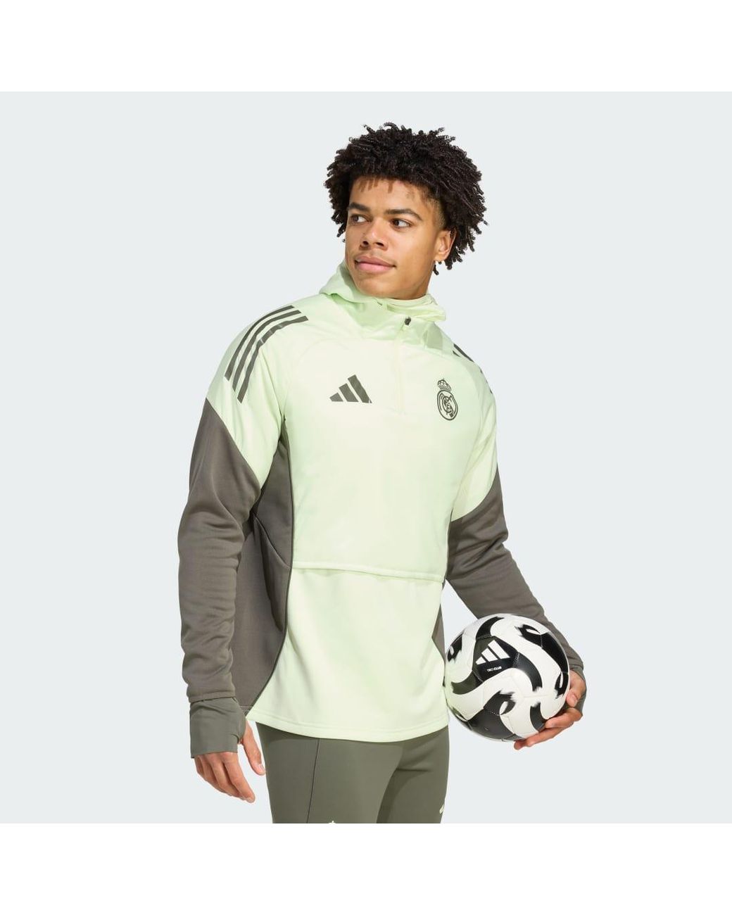 Adidas Green Real Madrid Tiro 25 Competition Winterized Top for men