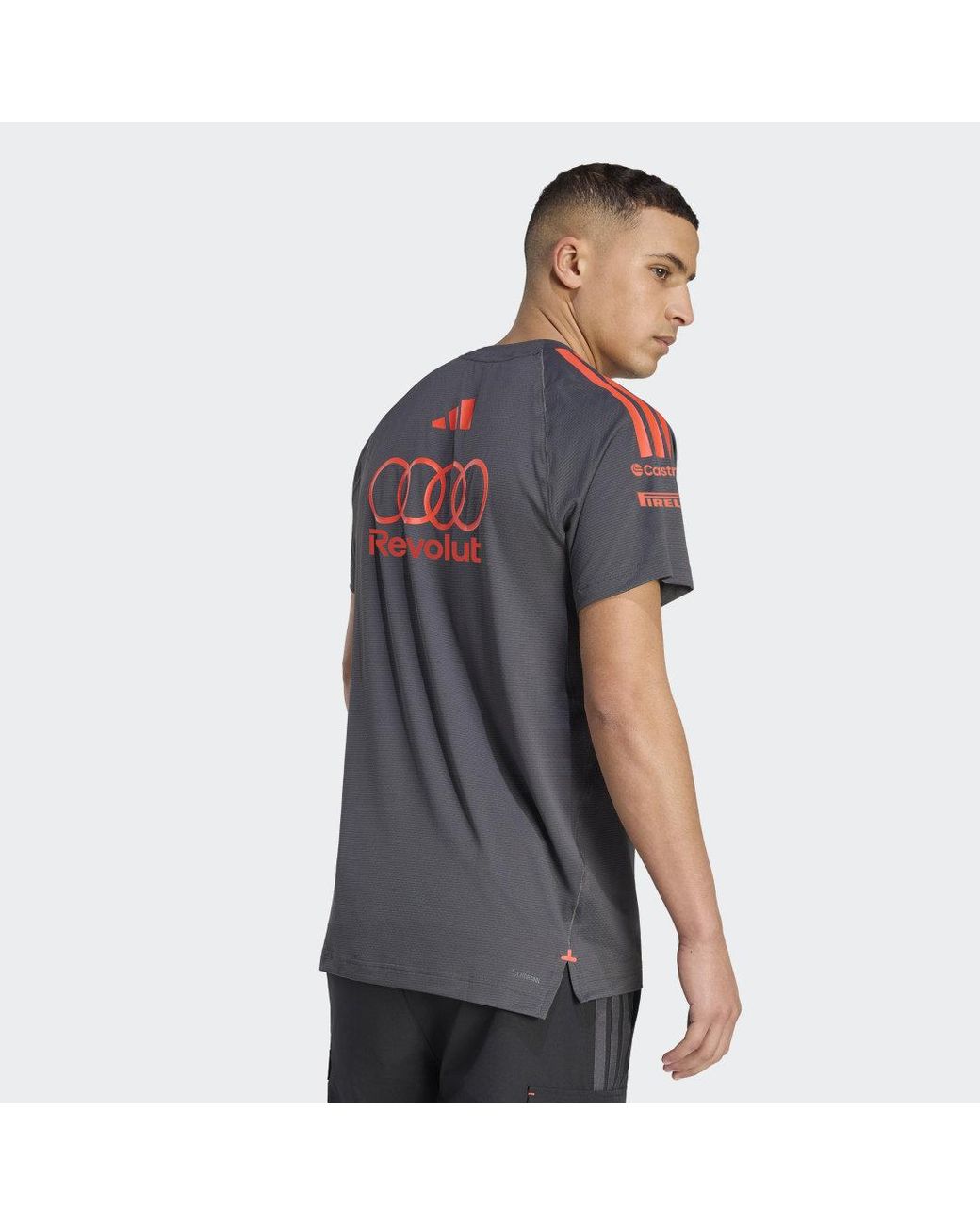 Adidas Gray Motorsport Audi Revolut F1 Team Mechanics Jersey Ke9100 for men