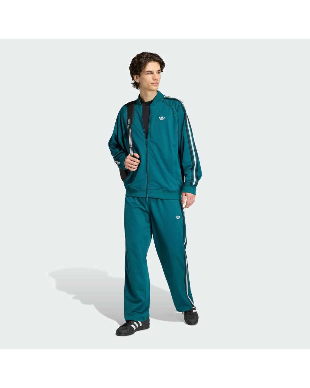 Adidas Green Adicolor Sst Loose Mesh Track Joggers for men