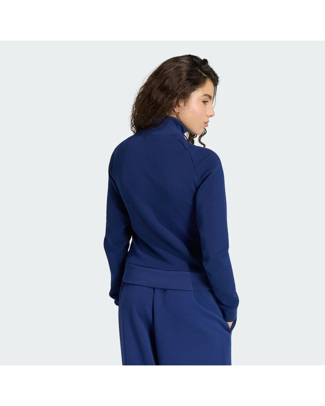 Adidas Blue Soft Lux Slim Track Top
