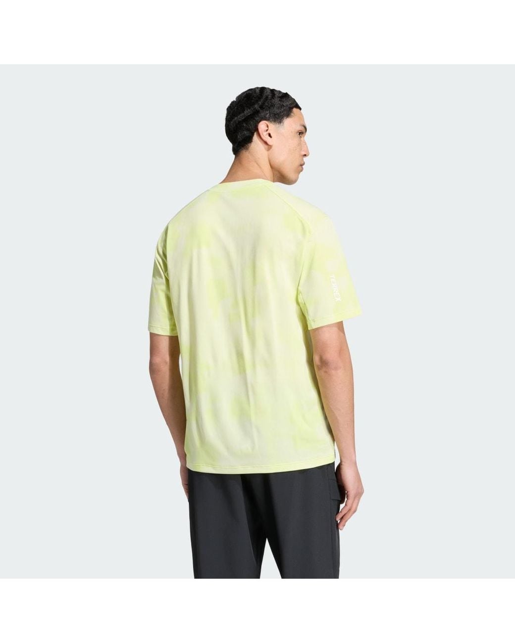 Adidas Yellow Terrex Multi Climacool Printed T-Shirt for men