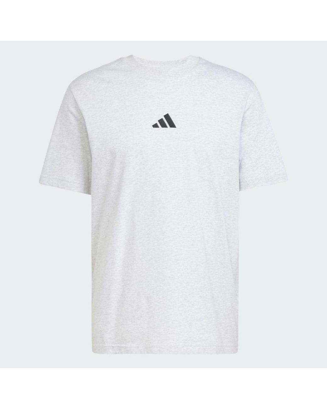 Adidas White Essentials Small Logo Single Jersey Tee for men