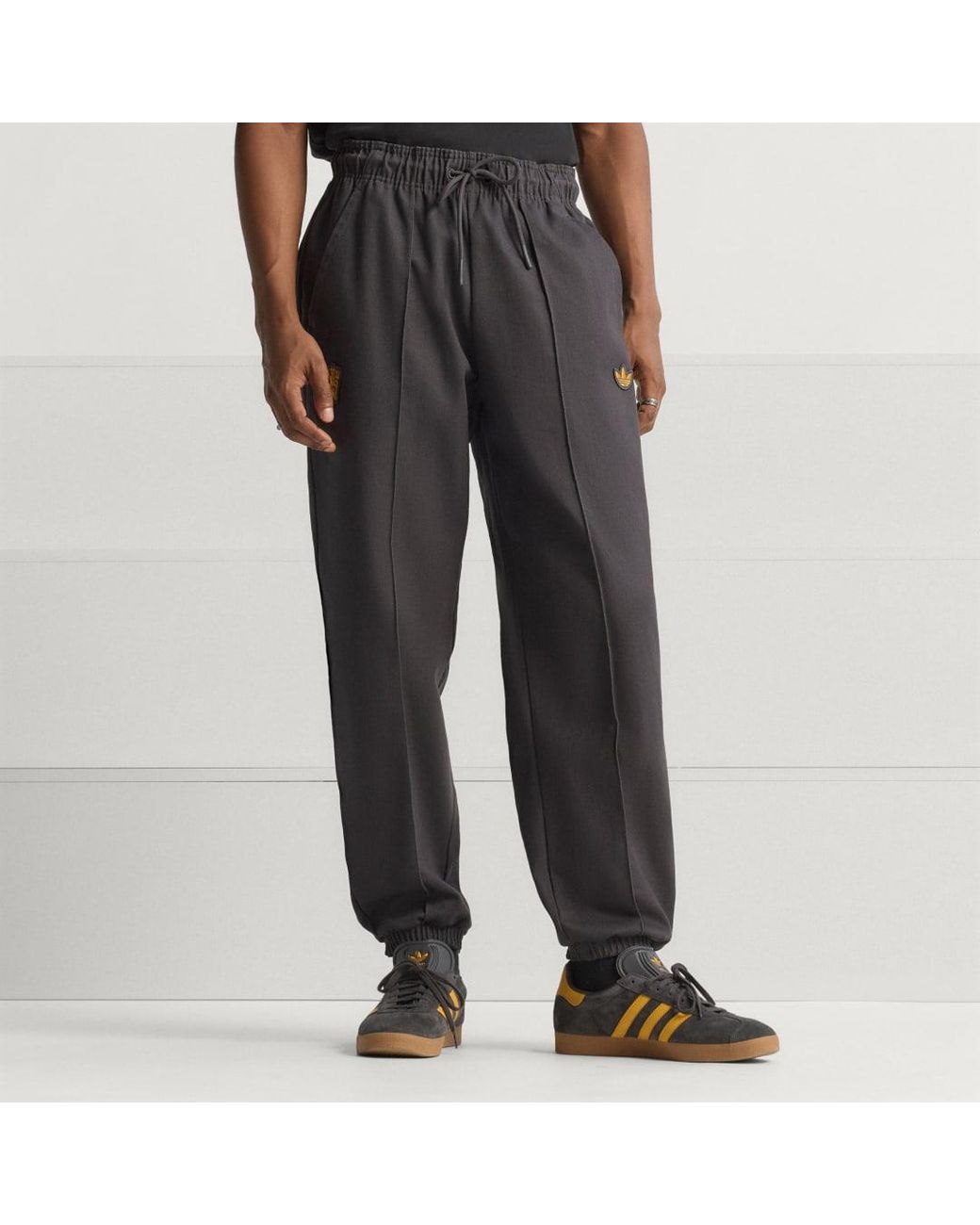 Adidas Black Manchester United Terrace Icons Drill Tracksuit Bottoms for men