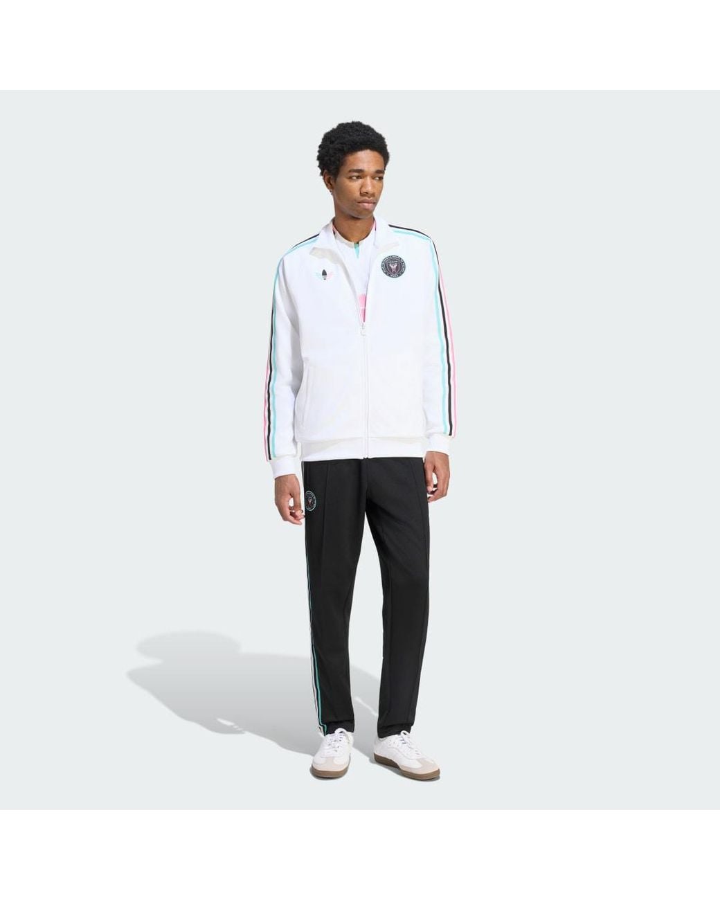 Adidas White Inter Miami Cf Icon Full-Zip Track Jacket for men