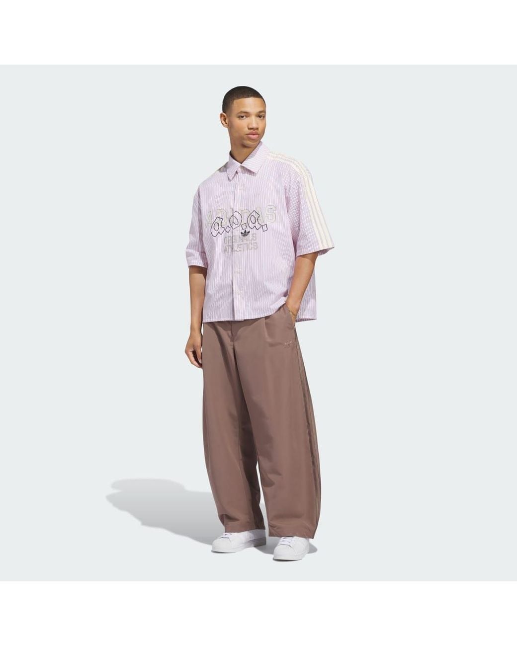 Adidas Originals Gray Originals Woven Barrel Pant for men
